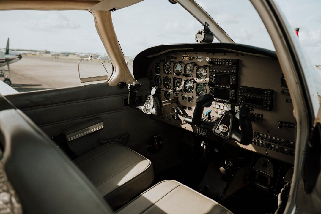 vintage airplane cockpit